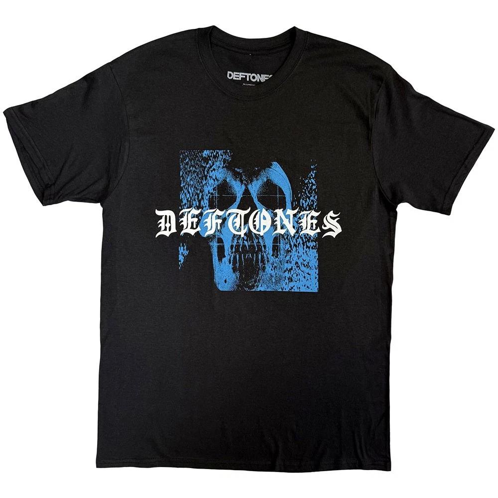Deftones T Shirt Static Skull Band Logo new Official Mens Black