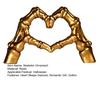 Skeleton Love Gesture Statue Resin Heart Shape Hands Sculpture Gothic Heart Skeleton Finger Gesture Figurine Romantic Halloween Gift