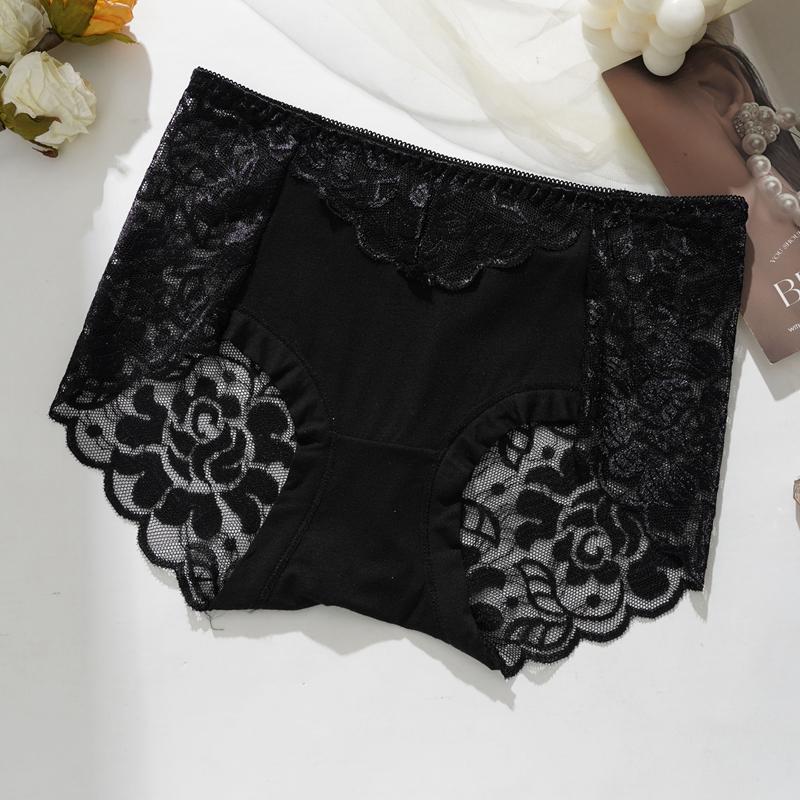 Ladies Sexy Lace Panties Summer Thin Seamless Mid Waist Breathable Ladies Panties