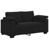 Two Seater Sofa Black 160x77x82 cm Velvet