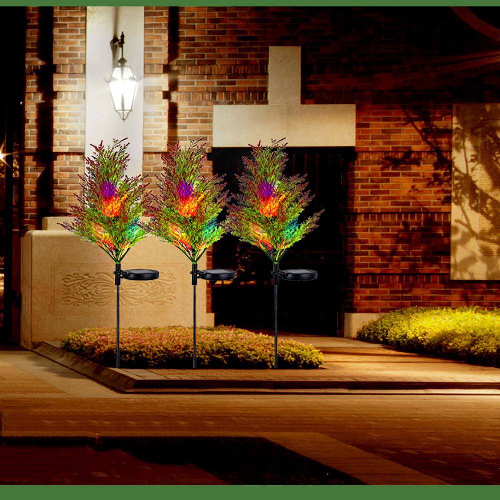 2 шт. Солнечный свет Рождественская елка Уличный Садовый Дорожка Двор Патио Лампа Украшение