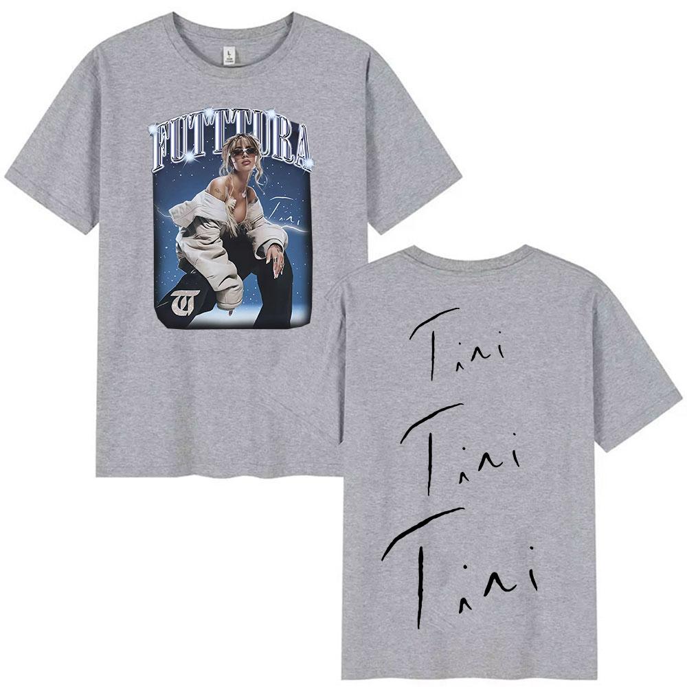 Singer TINI STOESSEL Futtura Tour New Album 2026 Graphic Tshirts Men Women Fashion Harajuku Short Sleeve Cotton Tees streetwear