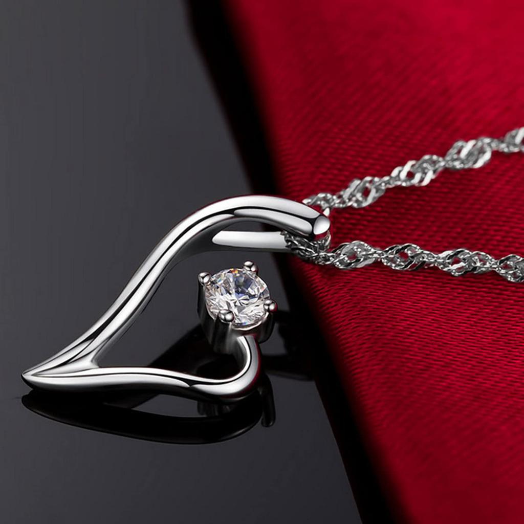 Кулон на годовщину свадьбы, 925 пробы, с аллергией на металл, с самой высокой степенью качества, в комплекте популярная коробка [AZHCHKE] Женское ожерелье, популярное, цирконий,