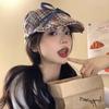 Cotton Bow Newsboy Caps Street Style Flat Visor Hat Casual Bowknot Plaid Hats  Girls