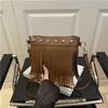 French retro fringed commuter bucket bag women's 2025 summer new soft-faced one-shoulder messenger fringed bag