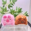 Capybara Sweet Plush Doll Cute Design In Brown And Pink Soft Fur Perfect For Keychains