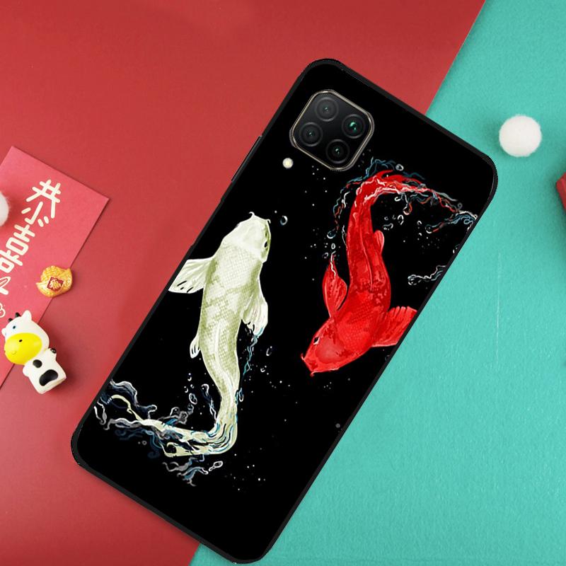 Чехол Ying Yang Koi Fish для Huawei Nova Y73 Y70 Y72 Y60 Y90 Y61 Y91 8i 7i 11i 12i 12s 9 10 SE P20 P30 P40 Lite