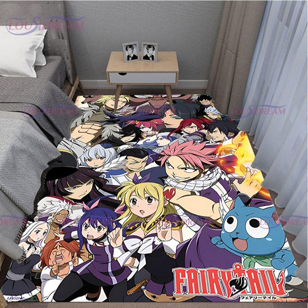 3D Printed Fairy Tail Carpet Rugs for Livingroom Anime Area Rug Bedroom Home Decoration Doormat Rugs Floor Mat Birthday Gift