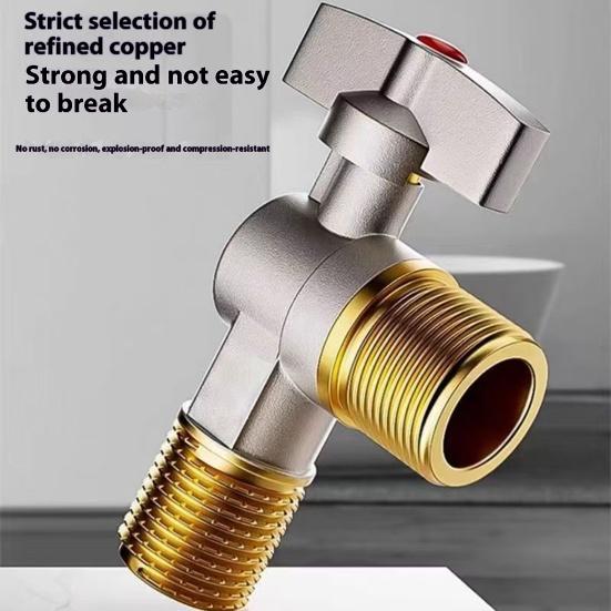 Большой расход воды запорный клапан с ручкой G1/2-дюймовый латунный впускной шаровой кран для подключения горячей и холодной воды регулятор давления воды