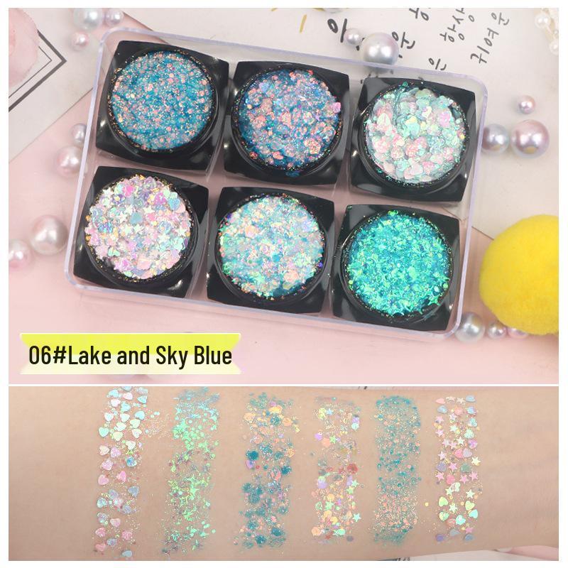 Палетка гелевых теней для век Star Glitter с кристальными блестками и патчами для век - Не требуется клей