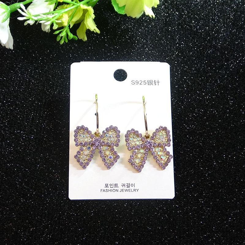 1010 New Butterfly C Ring Silver Needle Micro-inlaid Diamond Earrings Super Fairy Fashion Versatile Earrings Ear Jewelry