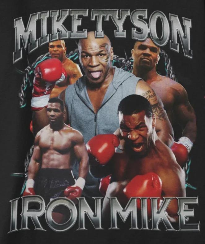 Iron Mike Арт Бокс Майк Тайсон Футболка 100% Хлопок Круглый Вырез Короткий Рукав Летняя Повседневная Мужская Футболка Streetwear