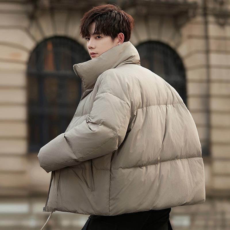 Премиум короткая куртка-пуховик с воротником-стойкой мужская зимняя повседневная утепленная теплая куртка-хлеб