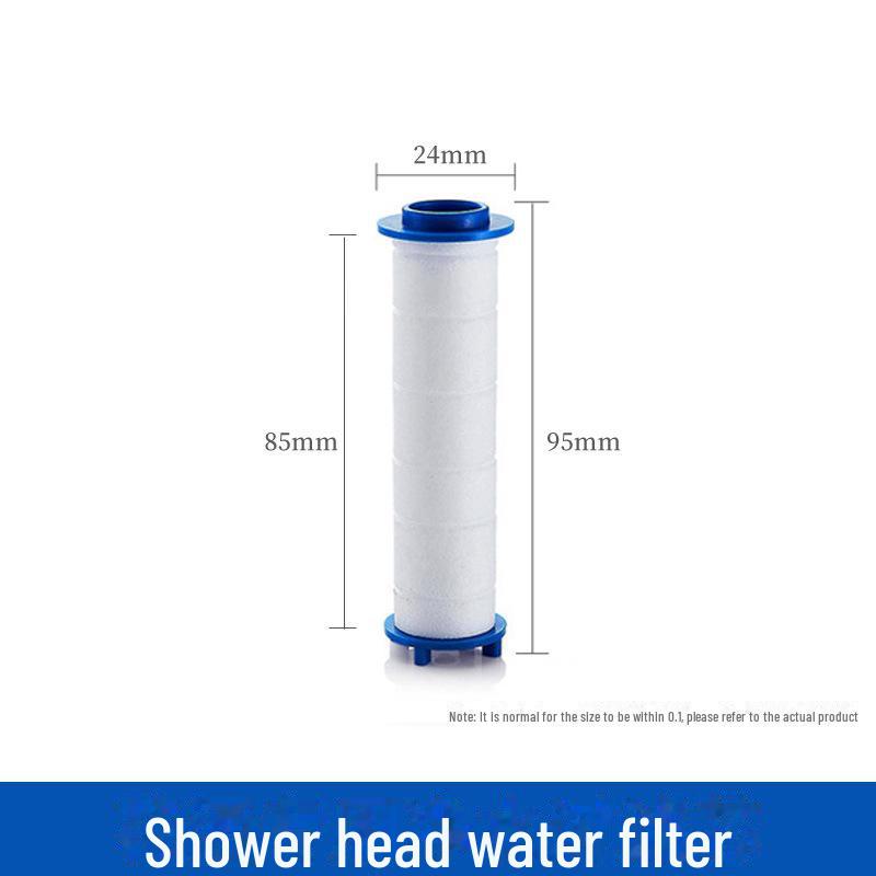 Shower Nozzle Replacement Filter Element with High Compression Cotton Core for Water Purification.