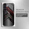 Модный деловой чехол для телефона из закаленного стекла, подходящий для Samsung Galaxy S26 S25 S24 S23 S22 S20FE/Ultra/Plus, противоударная задняя крышка