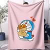 Hot Doraemon Japanese Anime Plush Small Cover Blanket Comfortable All Season Sofa Throw For Children Student Kids Birthday Gift