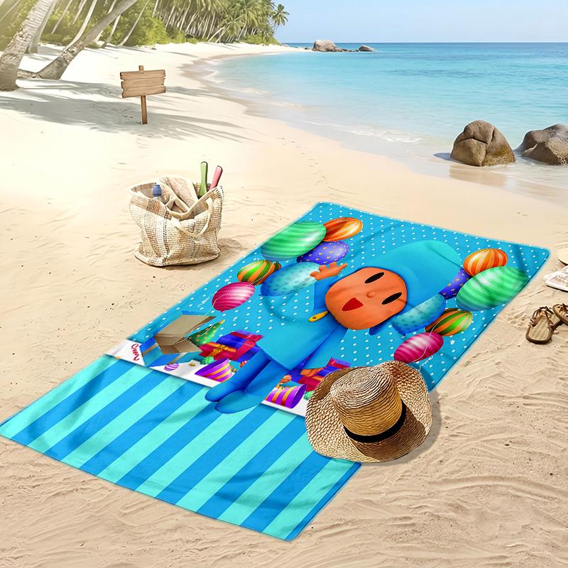 pocoyo Printed Quick Dry Beach Towel Super Absorbent Soft Lightweight Bath Towel for Pool Summer Travel