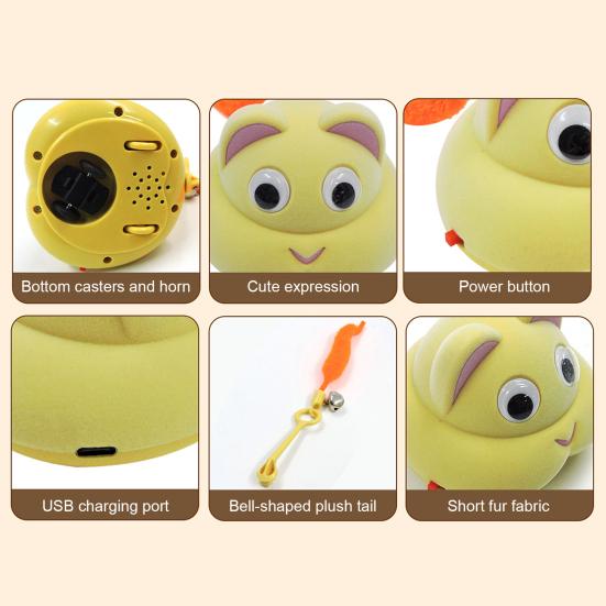 Интерактивная игрушка для питомца с автоматическим сенсором, реалистичным звуком, удлиненным хвостом, движущаяся игрушка, устойчивые к разрыву пищащие игрушки для кошек и собак