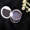 Portable Jewelry Box Travel Jewel Case 4 Layer Rotating Earring Storage Organizer with Mirror White