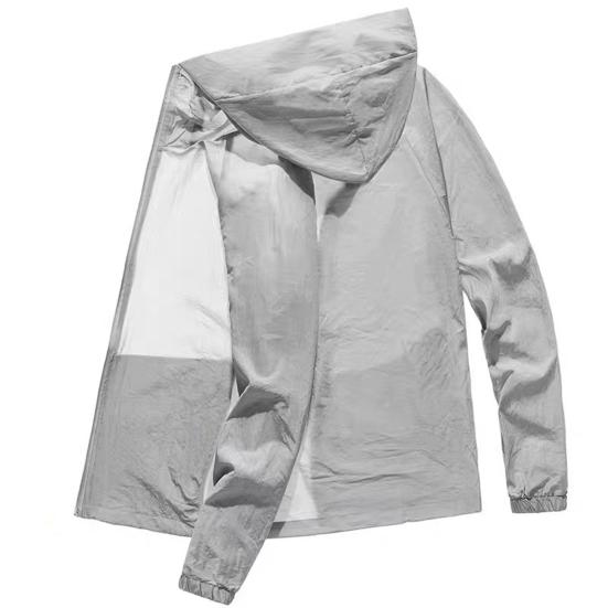 Мужская солнцезащитная куртка Yousheng с эластичными манжетами, капюшоном, молнией, дышащая, защита от солнца, верхняя одежда, легкая, универсальная