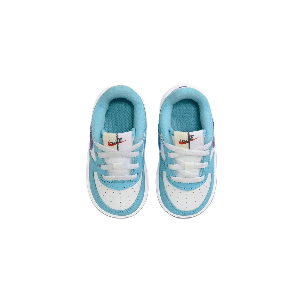 Nike Force 1 LV8 2 TD Split - Light Photo Blue Детские кроссовки Белый Deep-Royal-Blue Baltic-Blue DX2165-100