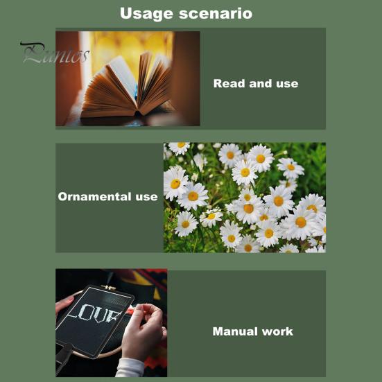 Rechargeable Hands Free Magnifying Glass with Light Flexible Gooseneck Design Large Viewing Area Reading Magnifier for Elderly