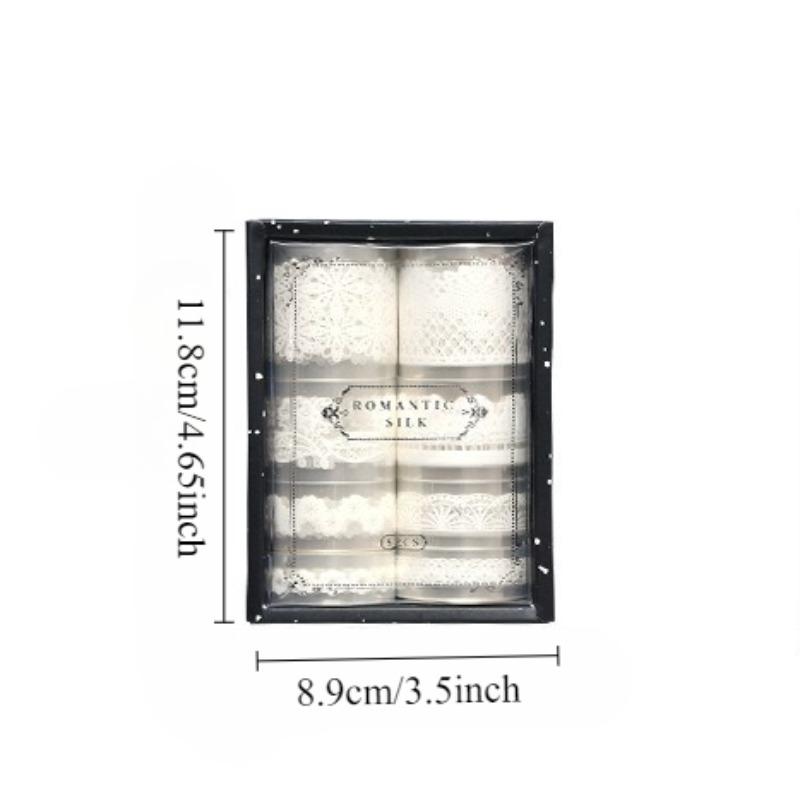 Изысканное кружево - Клейкие ленты с бордюром: Идеально для украшения самодельного журнала Изысканные клейкие декоративные материалы