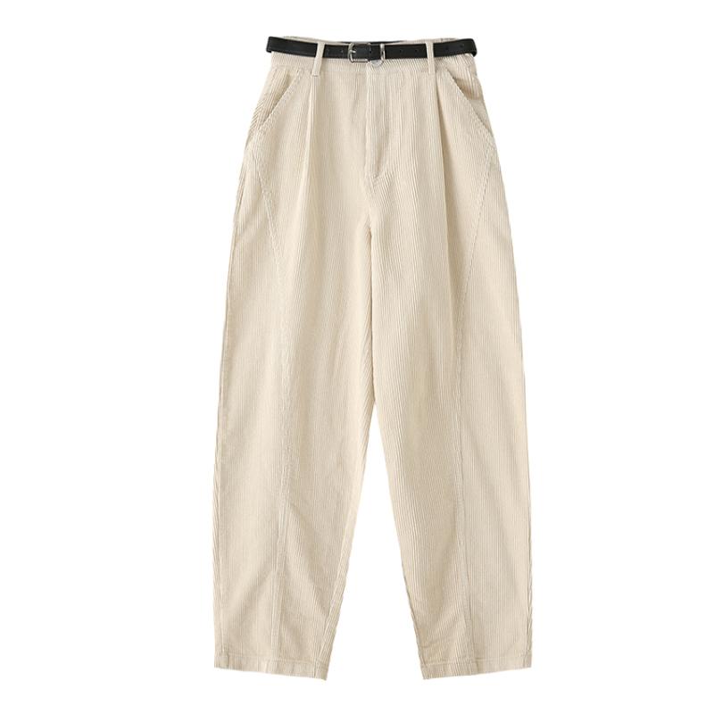 Fashion Corduroy Sports Loose Casual Pants Women Autumn and Winter Workwear Women's Wide Leg Pants High Waist Slim Fit Office Lady Trousers 26013