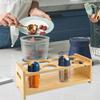 Kitchen Bottle Storage Rack 8 Holes Kitchen Countertop Seasoning Stand Organizer Space Saving Seasoning Bottle Stand For Oil