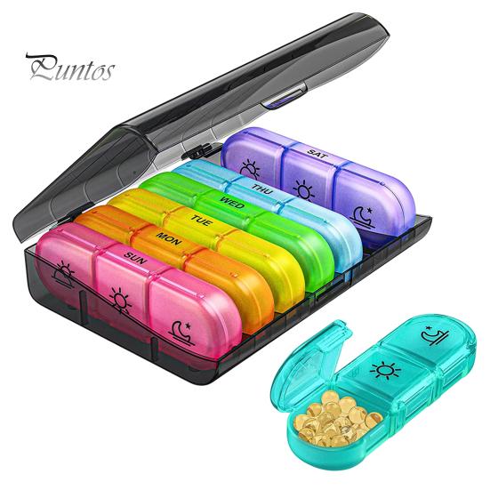 Разделенная аптечка, органайзер для таблеток на 7 дней, большая вместимость, несколько отделений, еженедельный контейнер для таблеток без содержания бисфенола-А