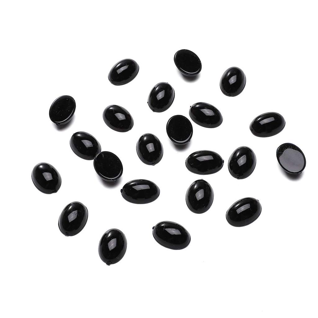 20-100 шт./пакет, черные акриловые безопасные глаза, овальные бусины с плоской спинкой для куклы-медведя, кукольного животного, поделки своими руками, детские игрушки, аксессуары для глаз