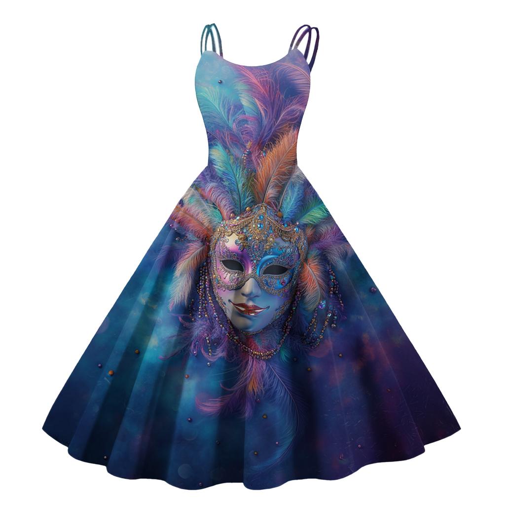 Женское сексуальное платье с принтом на Хэллоуин, с открытыми плечами, в стиле панк, винтаж
