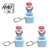 Funny Xmas Gift for Adults Santa Sound Light Keychain, Interactive Glowing Christmas Ornament with Festive Tunes, Tactile Click Fidget Toy USB-C