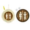 Yousheng Cotton Thread Wooden Bathroom Sign Rustic Restroom Door Men Women Hanging Sign Restaurant Office Hotel Washroom Wall Gender Identification