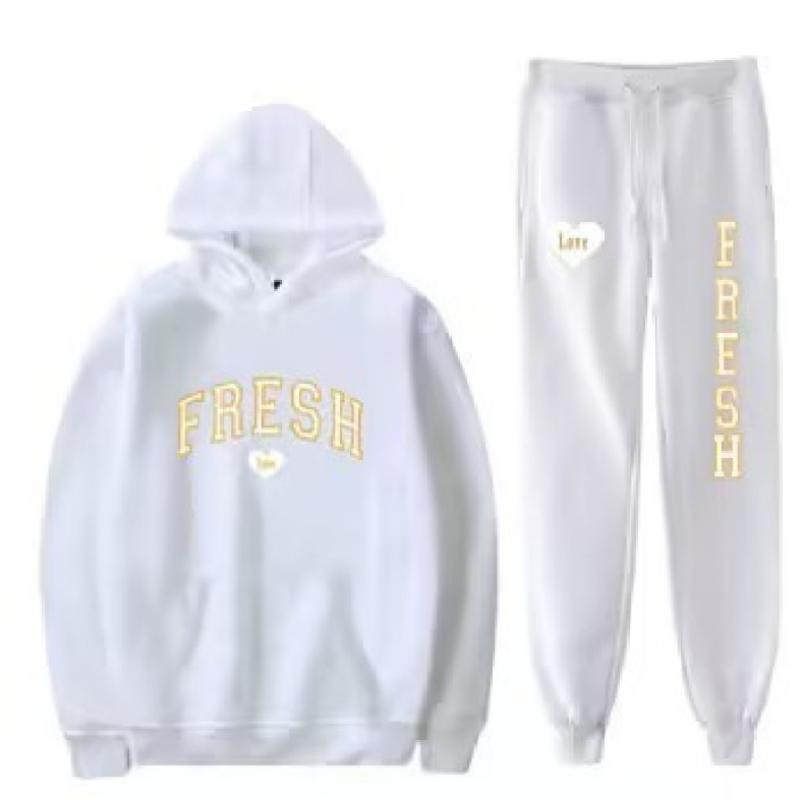 Осень/Зима 2023, новое корейское издание, красивый стильный дизайн, свободные повседневные спортивные штаны в форме сердца, комплект из двух предметов с надписью Love