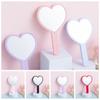 Compact Love Makeup Mirror Sweet Vanity Mirror Durable Heart Handle Mirror Girls