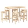VidaXL 7-piece Garden Bar Set Solid Pine Wood, Bar Set, Furniture Set, Outdoor Bar Set, 3154755