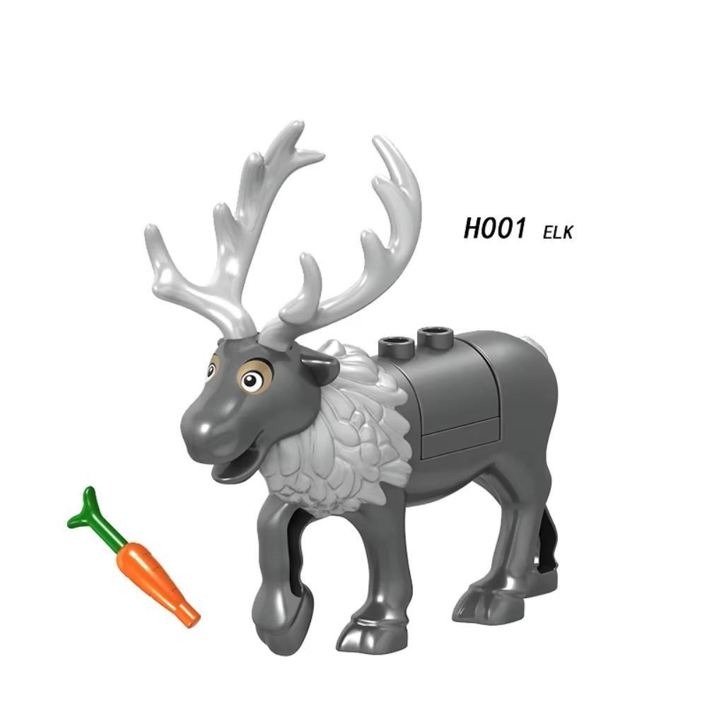 Средневековый MOC Боевой конь Строительные блоки Волк Рыцарь Фигурка Монстр Дикое животное Лиса Жираф Воробей Ворона Панда Модель Кирпич Игрушка K055