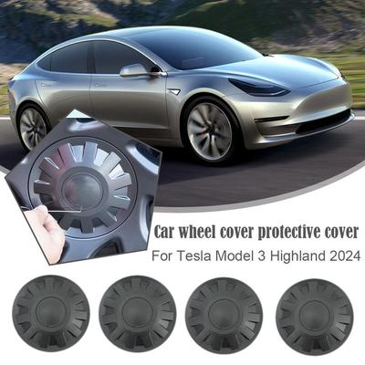 Для Tesla Highland 2024 4 шт. Аксессуары для колесных центров, противопылевые, модифицирующие скользящие автомобильные колпаки L2H6