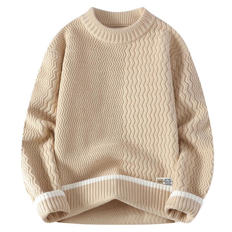 Горячая распродажа, новый осенне-зимний повседневный свитер с круглым вырезом, вязаный свитер, большой размер, свободный свитер