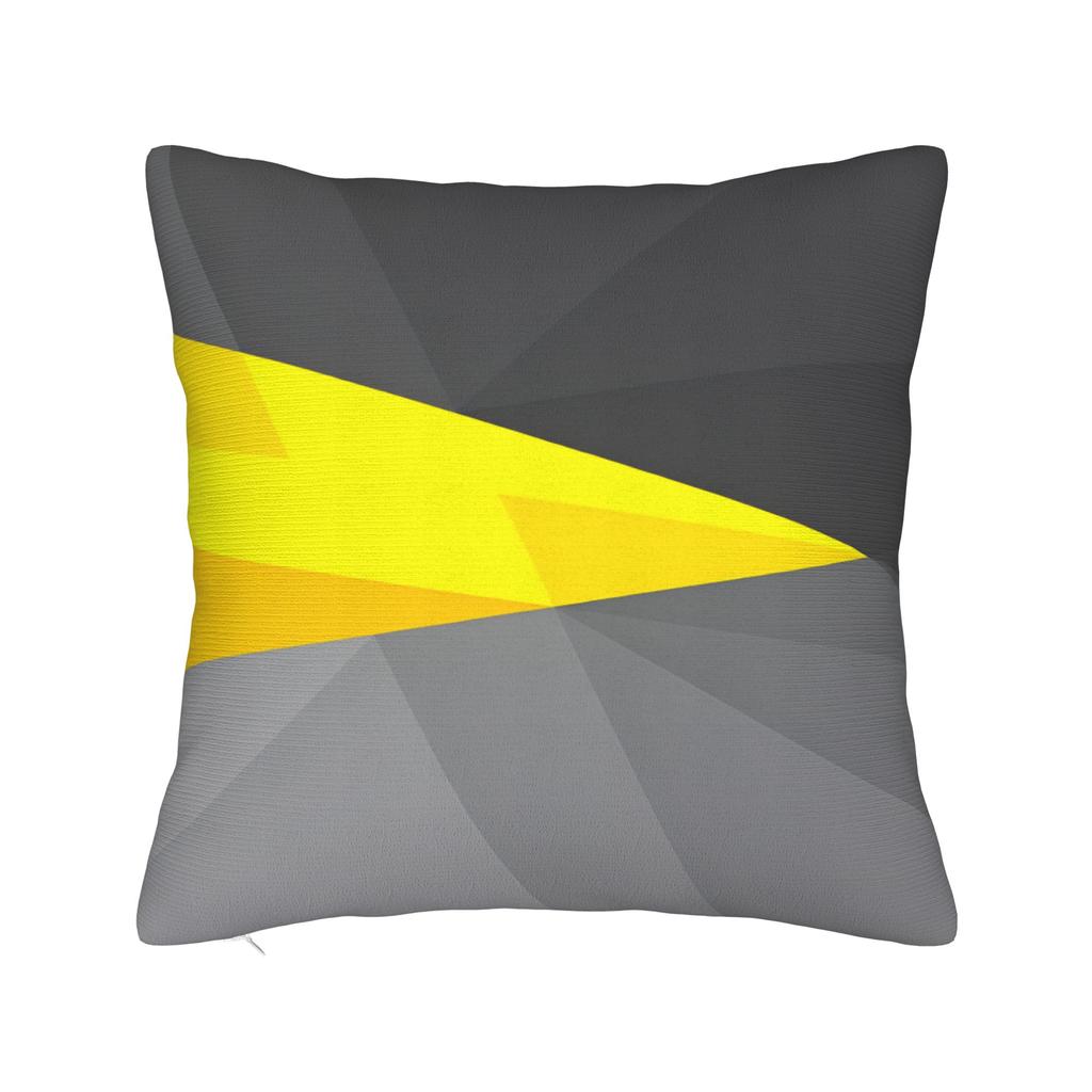 Yellow Grey Geometric Pillowcases  Kawaii Pillow Case For Living Room Bed Chair Comfy Pillow Cover