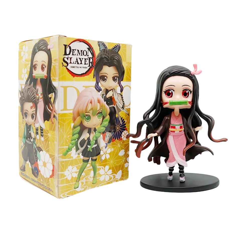 Новое аниме 13 см, фигурка убийцы демонов Nezuko Tanjirou Zenitsu Inosuke Kyoujurou Giyuu Kawaii Qposket, модель из ПВХ, игрушки, подарок для детей