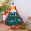 Coral Fleece Christmas Santa Claus Hand Towels Water Absorption Quick-Drying Hand Towel Christmas Tree Bell Kitchen Bathroom
