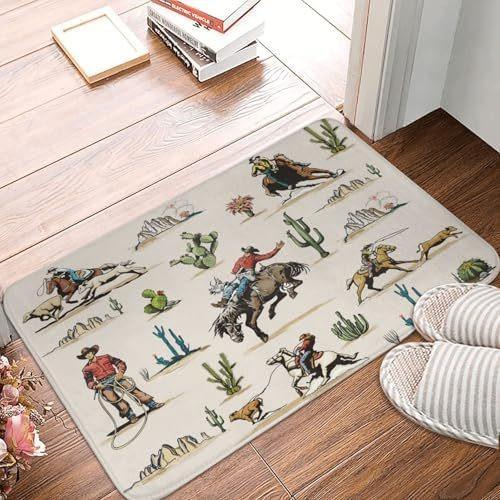 Colorful Rainbow  Welcome Mat with Perfect for Indoor/Outdoor Use in Kitchen Bathroom Non-Slip Carpet Entrance Door Rugs