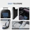 Carbon Fiber Design Auto Steering Wheel Tray Multipurpose Adjustable Car Table with Drawer and Anti-Slip Protective Adhesive