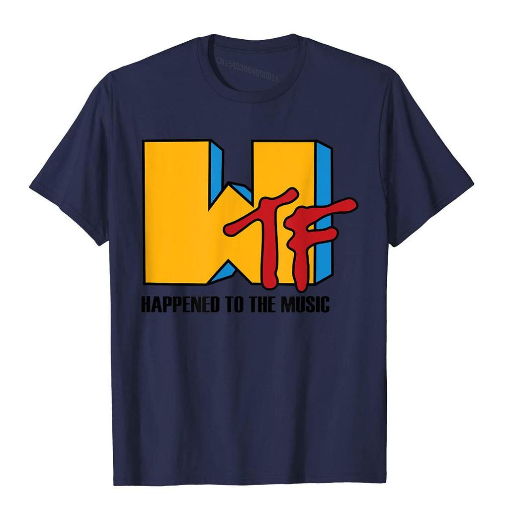 Wtf Happened To Music Funny Retro 80s Tshirt Popular Unisex T Shirts Funny Tops Shirts Cotton Gothic