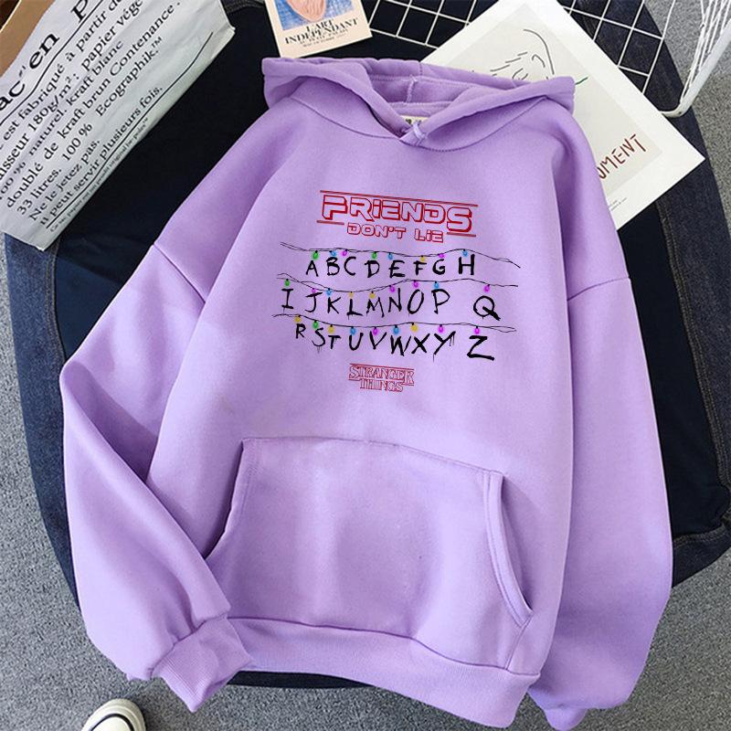 Худи с принтом Stranger Things, весна и осень, мужское и женское, с длинным рукавом 6622