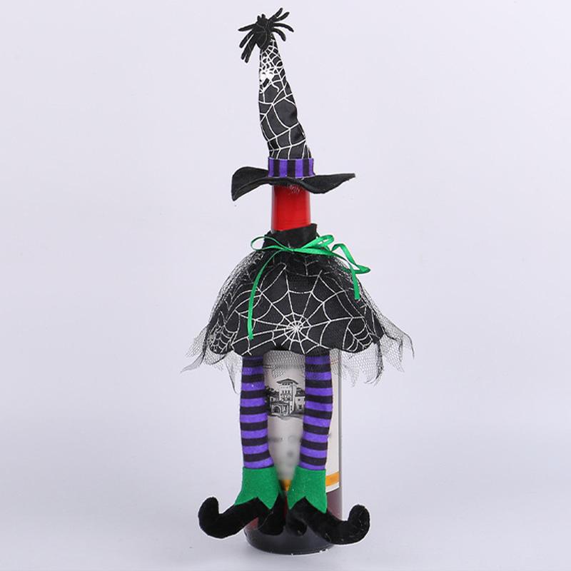 Halloween Wine Bottle Cover Witch Hat DIY Ornament Home Party Unique Festival Supplies