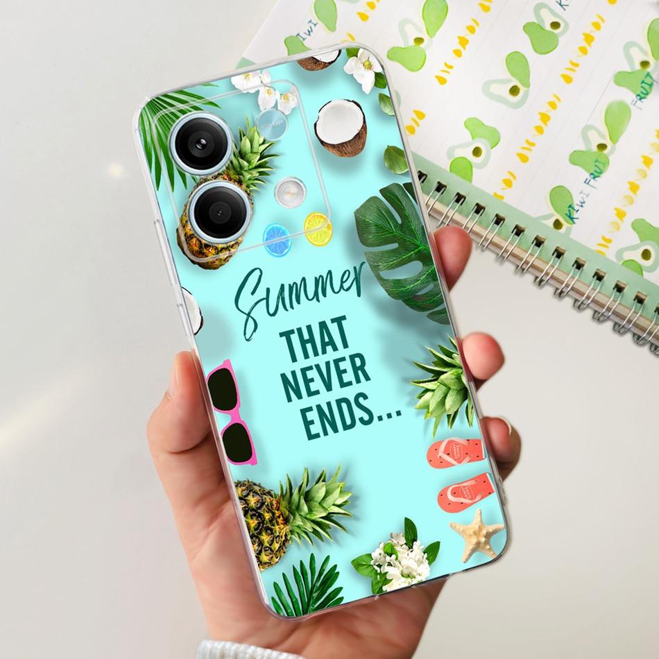 For Xiaomi Redmi Note 13 4G Case Redmi Note 13 Pro 4G Global Cute Soft Silicone TPU Slim Cover For Redmi Note13 13Pro 4G