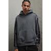 H M Side Stripe Hoodie Loose Fit Dark Grey